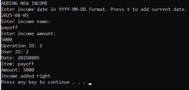 dodawanie nowego przychodu