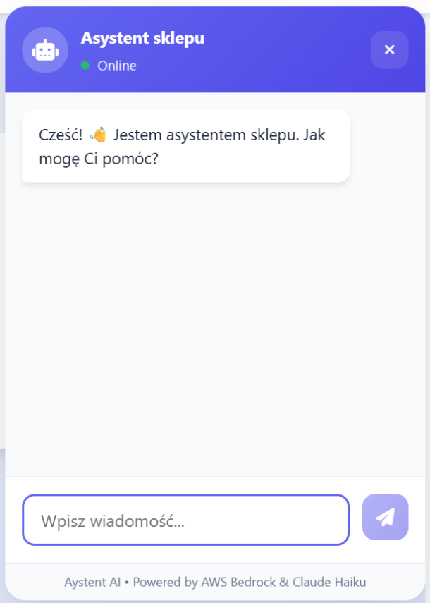 introductory message from the bot overview